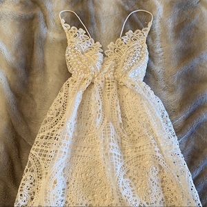 White crochet/lace dress